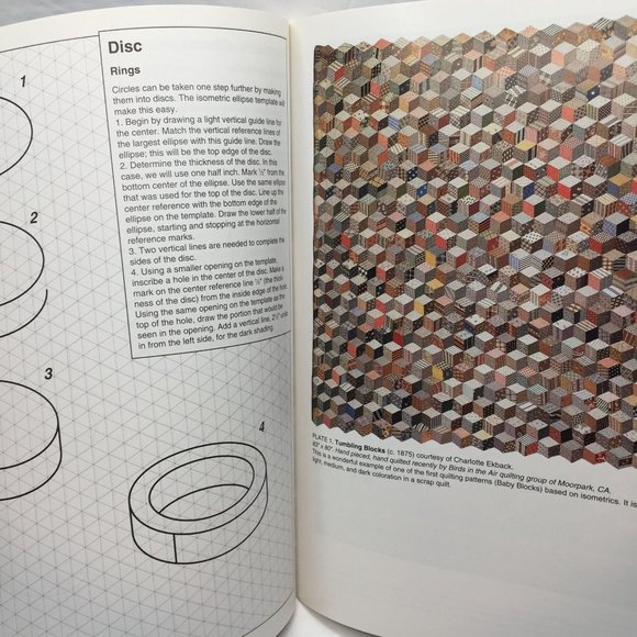 Isometric Perspective Baby Blocks Dimensional Design Quilts Pattern Paperback - Picture 8 of 11